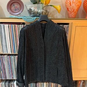 Black INTRICATE LAMBSKIN LEATHER with LEATHER EMBROIDERY and BEAD design,1X,18W